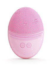 Load image into Gallery viewer, TRUNIUM Sonic Facial Cleansing Brush Made with Ultra Hygienic Soft Silicone, Waterproof Sonic Vibrating Face Brush for Deep Cleansing, Gentle Exfoliating and Massaging, Inductive Charging Pink
