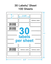Load image into Gallery viewer, Shipping Labels for Inkjet &amp; Laser Printers
